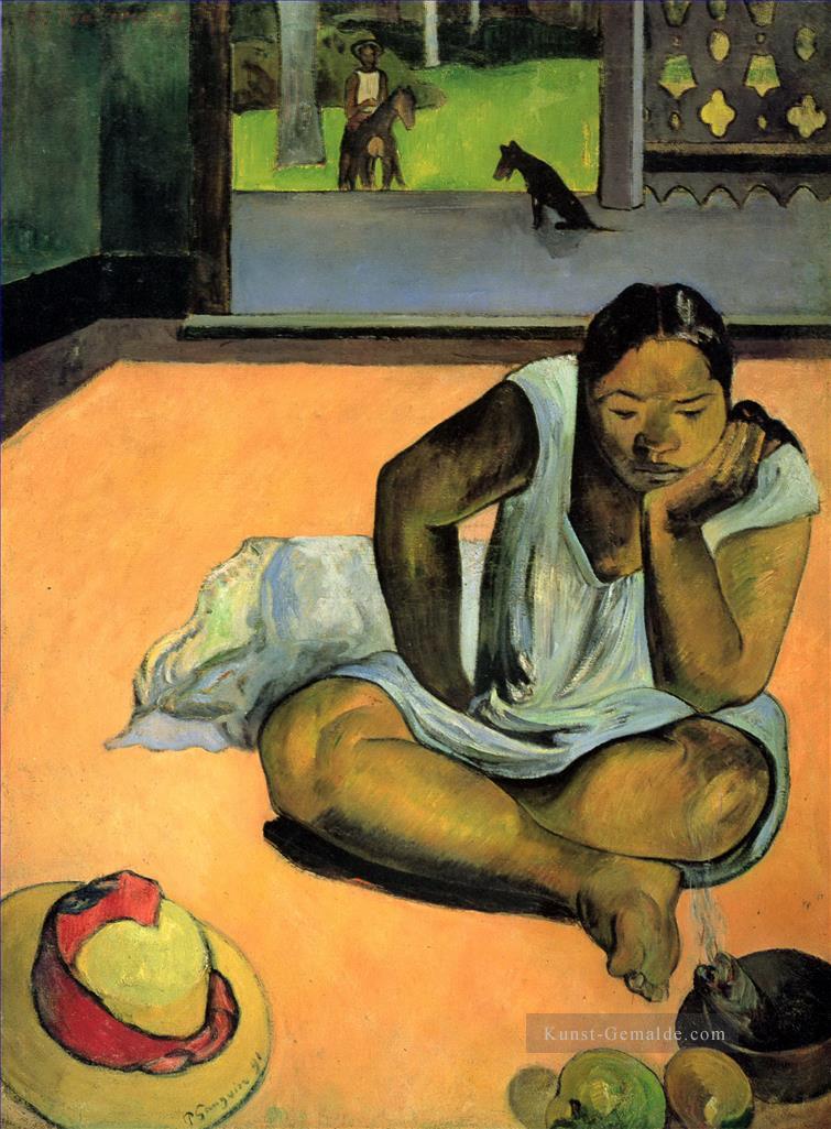 Te Faaturuma Brooding Frau Beitrag Impressionismus Primitivismus Paul Gauguin Ölgemälde